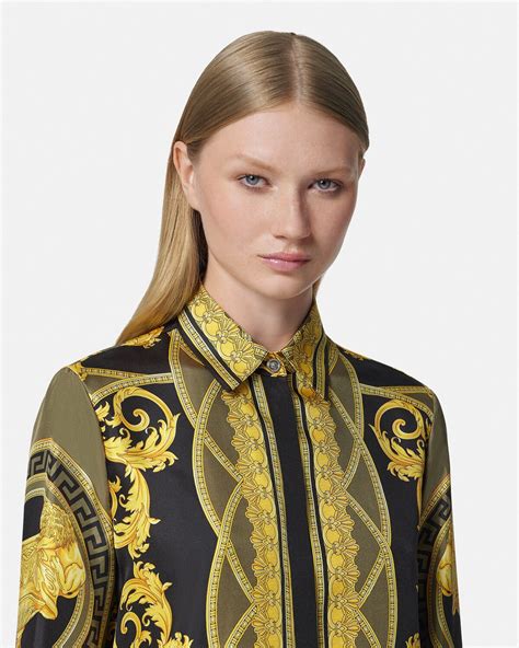 versace la coupe des dieux silk shirt|VERSACE La Coupe des Dieux Camp.